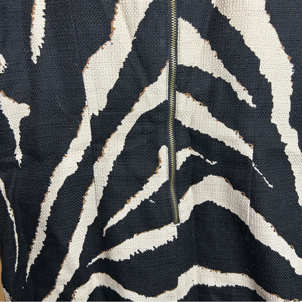 LOFT Black and White Zebra Pattern Mini Dress - Picture 9 of 13